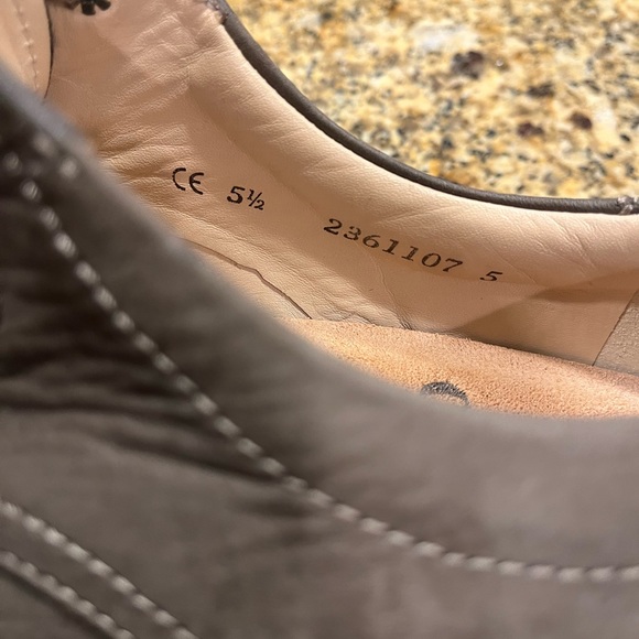 Finn Comfort Women's Olive Leather Perforated Oxford Walking Shoes 5.5 US 7.5 - Picture 9 of 12